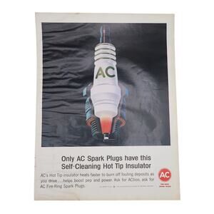 AC Spark Plug Magazine Advertisement Large Color 1965 Vintage Automobilia